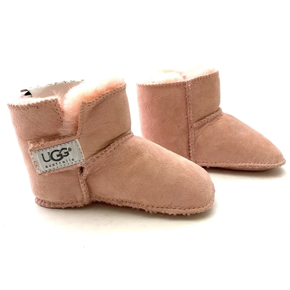 UGG Toddler Baby Erin Powder Pink Sheepskin/Suede Slippers